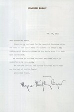 HUMPHREY BOGART Signed Letter