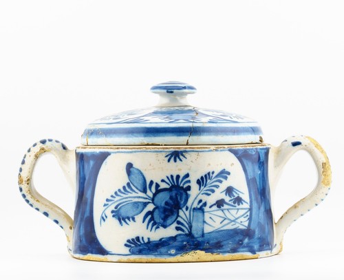 England delftware posset - posset, pot
