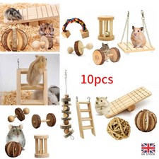 10PCS Wooden Hamster Chew Play