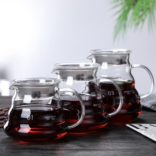 Glass coffee pot set - pot,