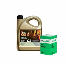 Crosland Oil Filter Engine Oil Service Kit 5 Litre 5W30 5L Triple QX TQX C3