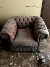 Chesterfield Single Seater Club Chair in Antique Red Leather