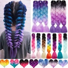 Real Long Highlight Jumbo Braids Plait Box Braiding Hair Sew in Hair Extensions