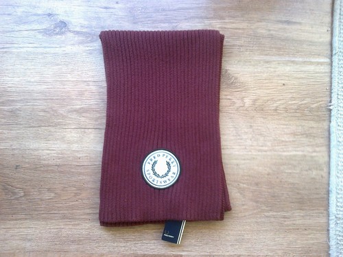 Fred perry ribbed cotton scarf - fred,