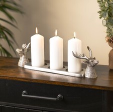 Stag Pillar Candle Holder