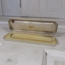 Vintage Lotus Faux Pearl Necklace in Original Box – Elegant Costume Jewelry