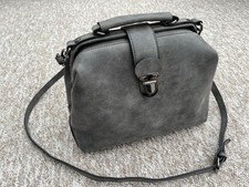 Grey Faux Suede Handbag. Unwanted Gift. Brand New.