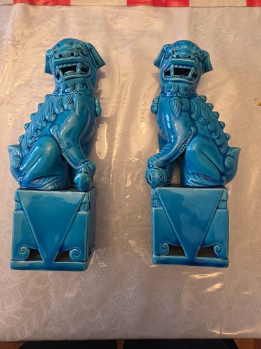 Pair chinese turquoise - of,