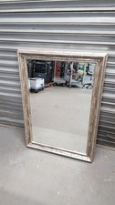 Large Modern Stylish Mirror in Silver Grey Frame 75x108x5cm