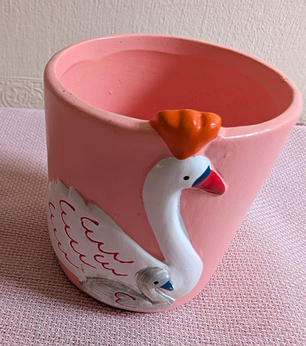 Vintage pink swan cygnet - vintage,
