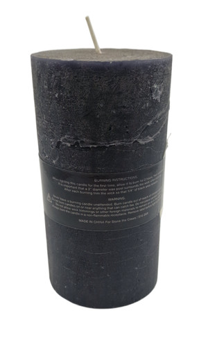 Large black pillar candle - pillar,