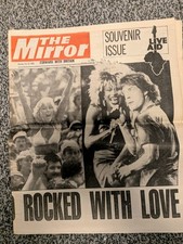 THE MIRROR Newspaper - 15 JULY 1985 - LIVE AID Souvenir Issue 32 pages
