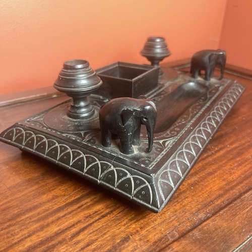 Antique ebony wood - wood, elephant