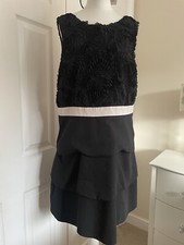 Elegant black and white vintage style embellished dress size 16, Gatsby, retro