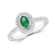 Real Emerald and Diamond Ring