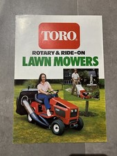 Toro Ride On Lawn Tractor Leaf Vacuum Blower Leaflet Brochure 1980’s.. Lely.
