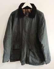 P.G.Field Blue Wax Shooting Jacket Coat Zip Up Size Medium Corduroy Collar