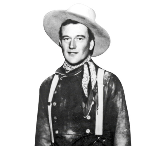 John wayne half - (bw),