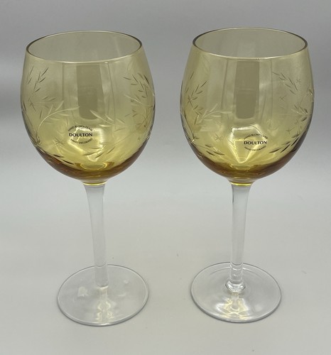 Royal doulton etched amber - royal,