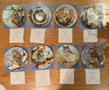Coalport Owls set of 8 plates
