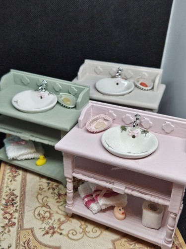 Dolls house hand finished sink - hand,