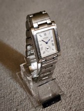 Vintage Ladies Rotary Quartz Tank Watch Ref 11256 Stainless Steel Working