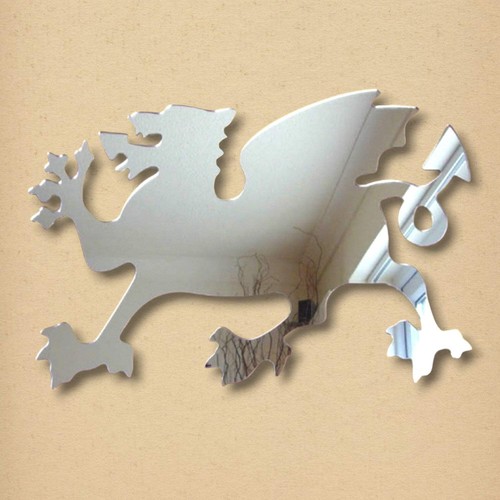 Welsh dragon mirror - welsh,