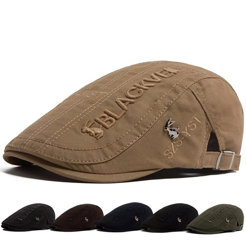 Men flat cap washed newsboy - men,