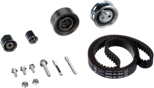 Timing belt and adjustment