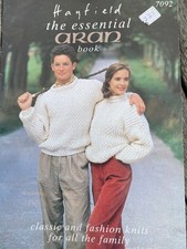 Hayfield The Essential Aran Book 7092 Adult, Child & Baby Patterns Sweaters Hats
