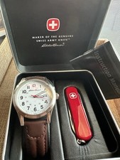 Wenger Eddie Bauer Swiss Made Watch and Knife Complete Box Set