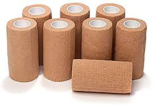 Cohesive bandages tan 5cm x - tan,