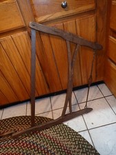 Antique Hand Made Firewood Bucksaw, Bow Saw, Manual Crosscut Saw  26" x 32.5"