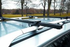 UNIVERSAL LOCKABLE ANTI THEFT CAR ROOF BARS FOR CARS WITH RAILS LOCKING ROOF BOX