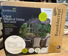 Bramblecrest Rattan 6 Seat Elliptical Dining Set Cover