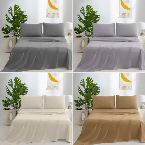 Cotton flat bed sheet - flat,