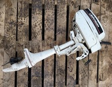 2HP Johnson 2 Stroke Short Shaft Tiller Control Outboard