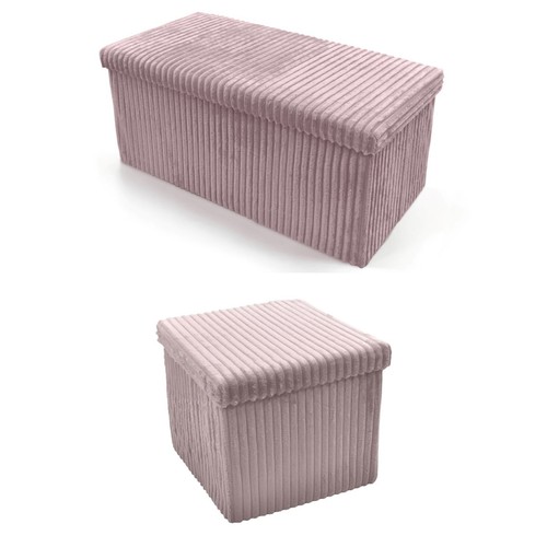 Folding ottoman storage box - folding,