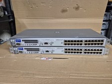 24 Port Managed Switch HP Procurve 2524 J4813A + J4853A 100-FX SC Transceiver X2