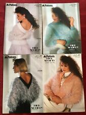 Vintage Original Patons High Society Eyelash Mohair Knitting Patterns   380.1.2