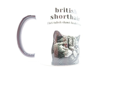 British shorthair cat mug - mug, fine