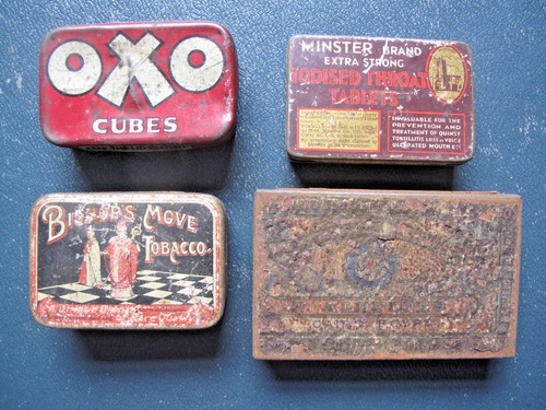 Vintage tins incl bishops - 4,