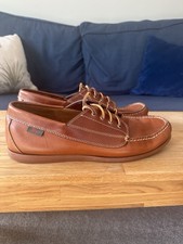 GH Bass Men's Dark Brown Leather Boat/Deck Shoes Size 11