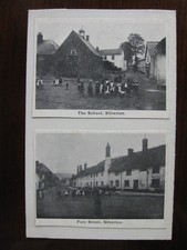 Devon postcard Silverton The School & Fore Street unusual early card rare