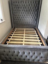 Velvet Upholstered Bed Frame