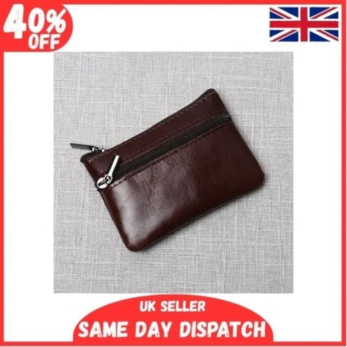 Leather mini coin purse unisex - leather,