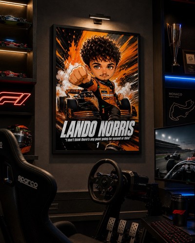 Lando norris poster print - lando,