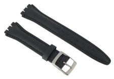 Black Genuine Leather 17mm