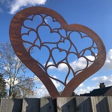 Heart Garden Statue , Rustic