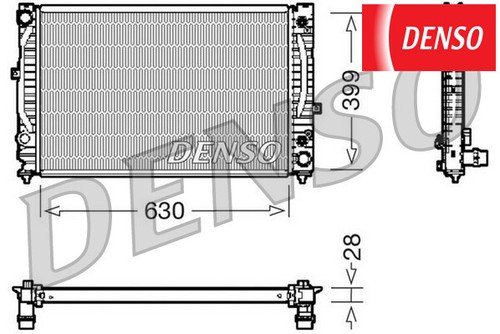 Engine cooling water radiator - water,